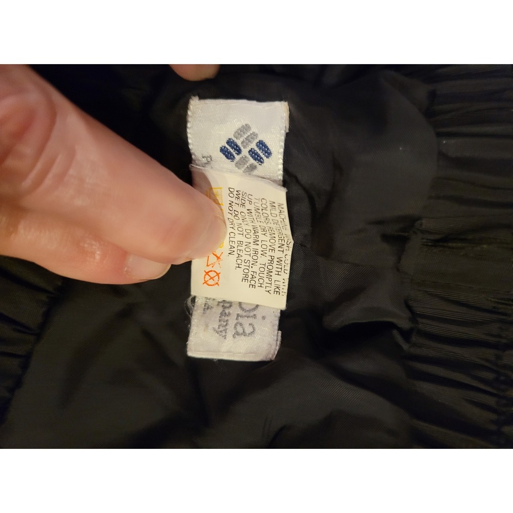 Columbia Vintage 95 SL 8210 Black Nylon Windbreaker Pants Womens Large - Picture 4 of 4